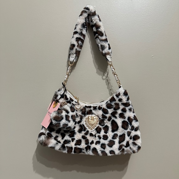 Juicy Couture Snow Leopard Print Shoulder Bag | Y2K - Picture 1 of 12